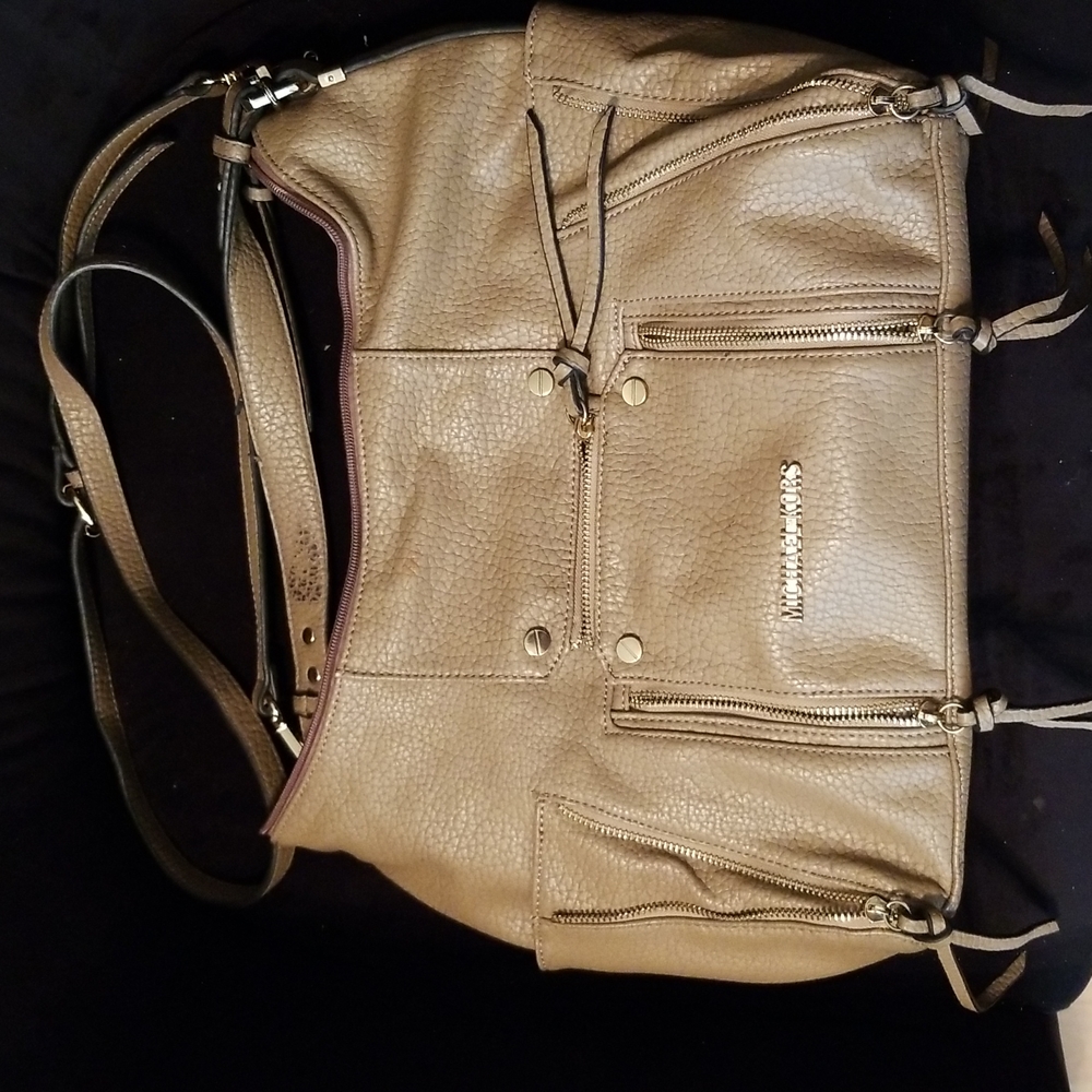 Large Tan Adjustable Shoulder Strap purse